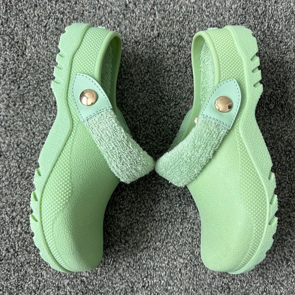 Coach Lime Green Textured Clogs - Picture 5 of 6